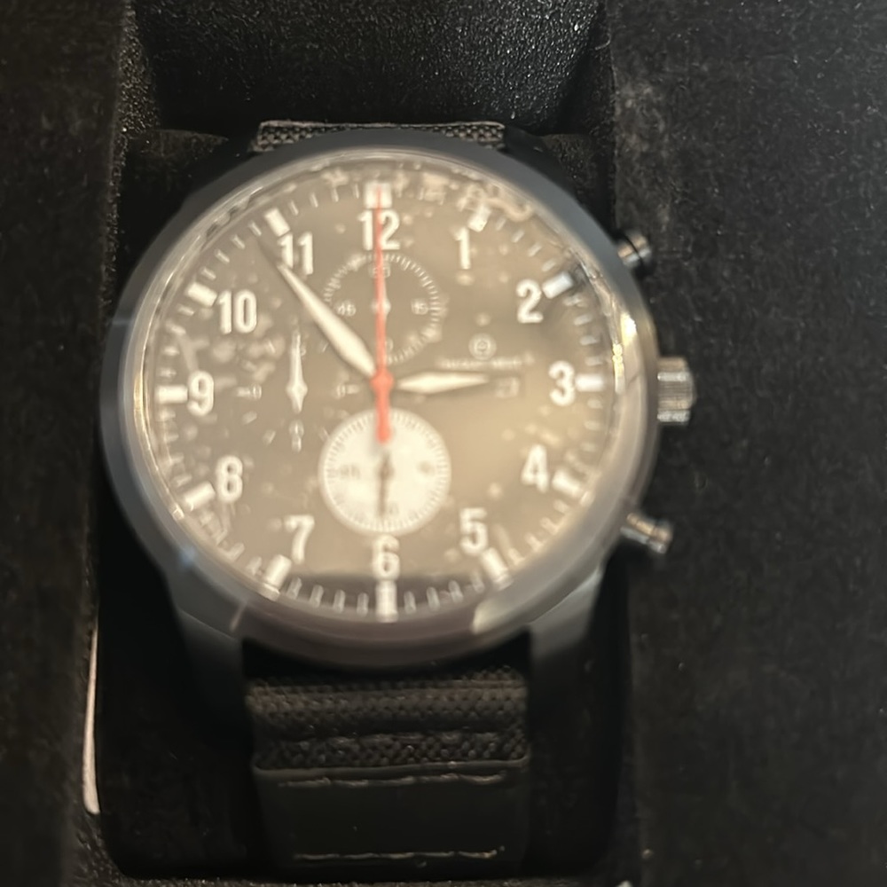 Men’s Hagley West watch with black and white face. NWT